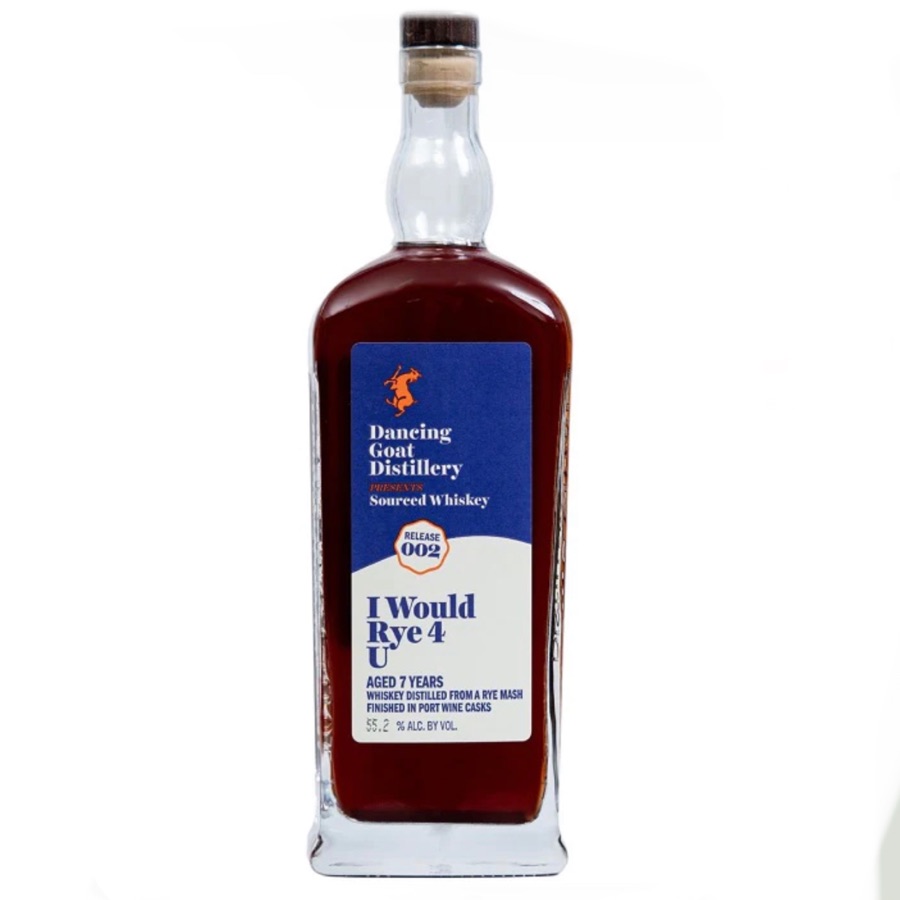 Dancing Goat "I Would Rye 4 U" Whiskey Distilled from a Rye Malt Mash, Finished in Petit Syrah Port Casks