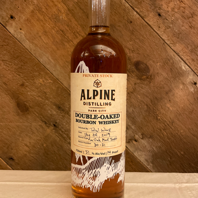 Alpine Distilling Double-Oaked Bourbon Whiskey Private Stock (Total Wine - 2018)