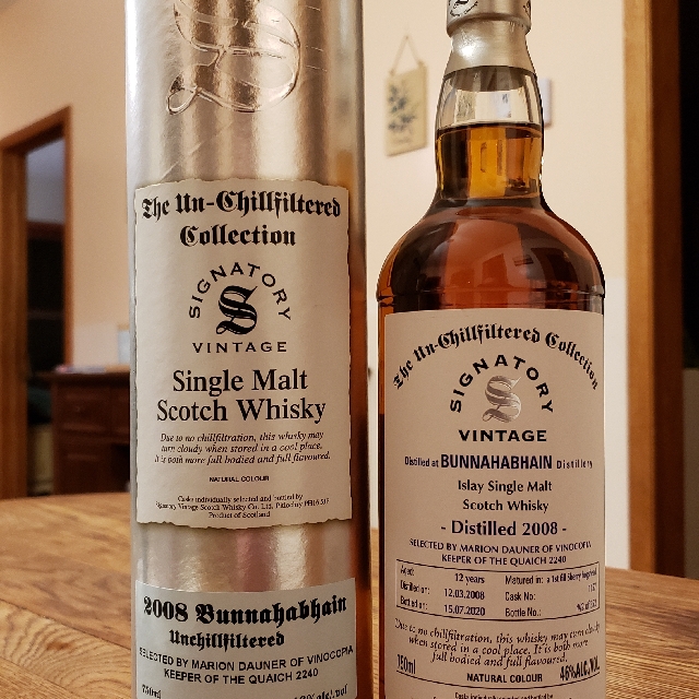 Signatory 2008 Bunnahabhain Unchillfiltered
