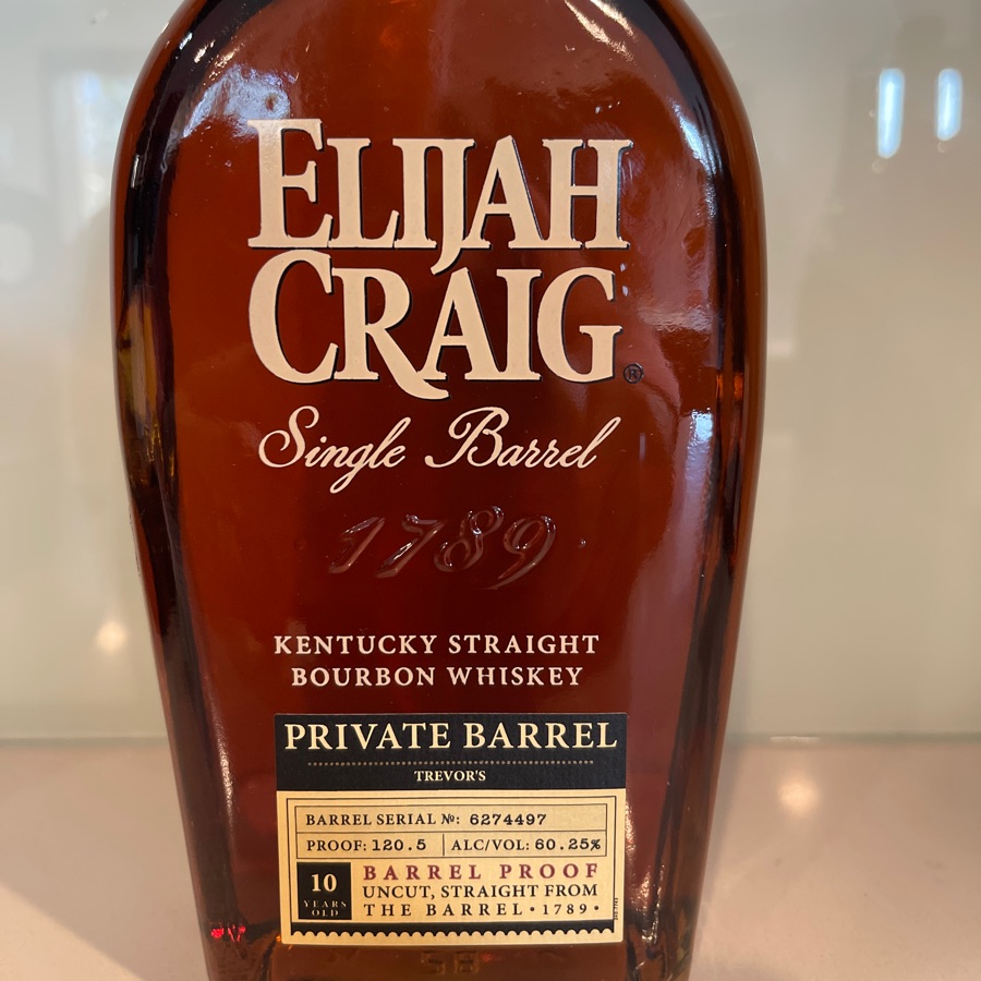 Elijah Craig Single Barrel Private Barrel (Trevor's)