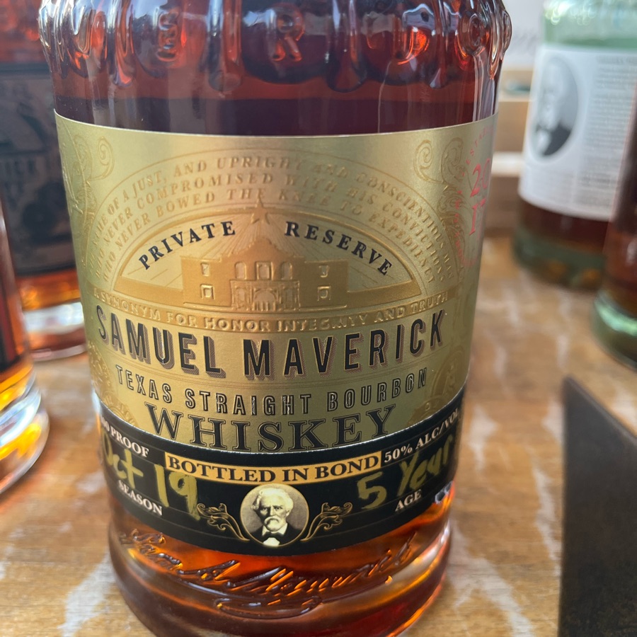 Samuel Maverick Private Reserve Bottled in Bond 5 Year