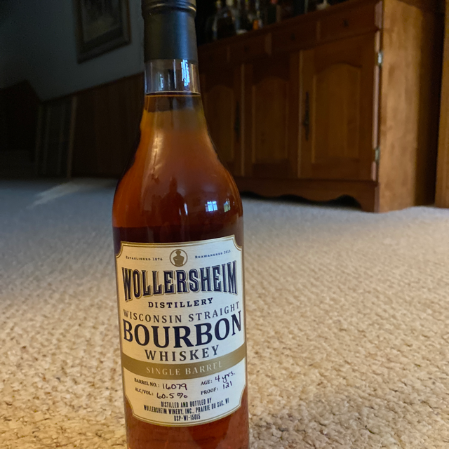 Wollersheim Single Barrel Wisconsin Straight Bourbon