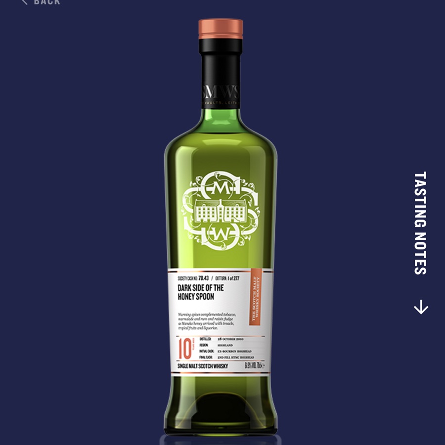 SMWS 78.43, Ben Nevis, Dark Side of the Honey Spoon