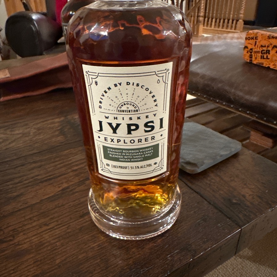 JYPSI Explorer Limited Edition Blend No. 2 Straight Bourbon Whiskey Finished in Mizunara Casks Blended With Single Malt Indian Whiskey