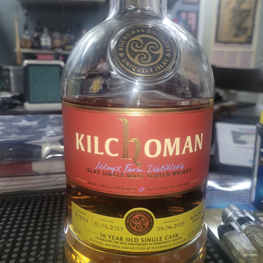Kilchoman 10 year old single cask, 36/2013