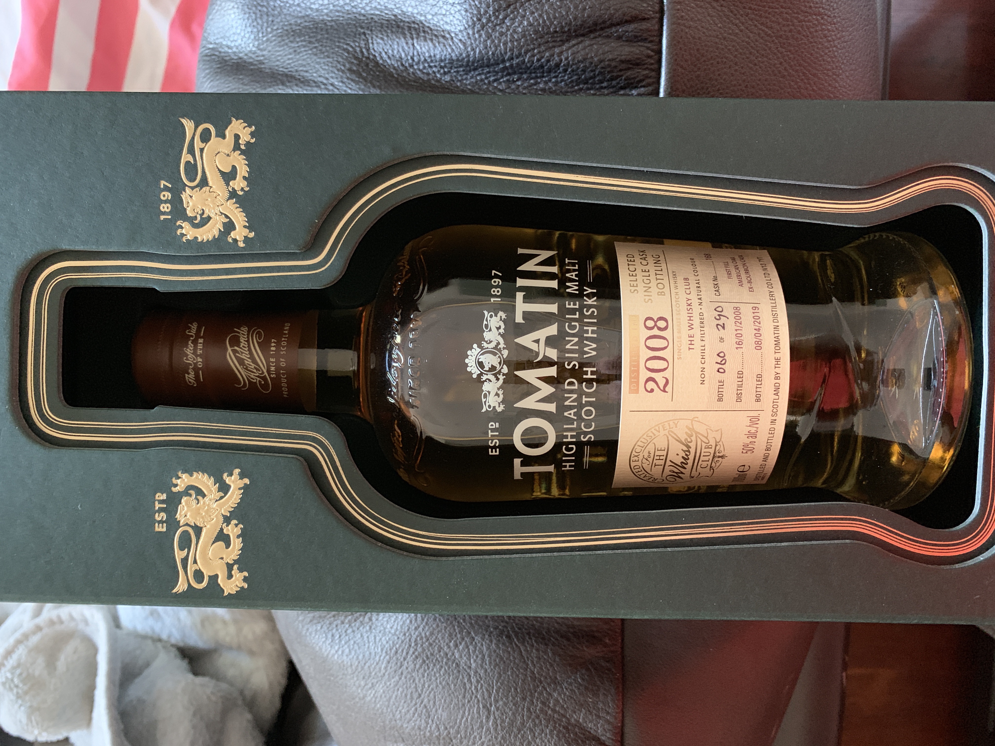 Tomatin 2008 Single Cask #168 (The Whisky Club)