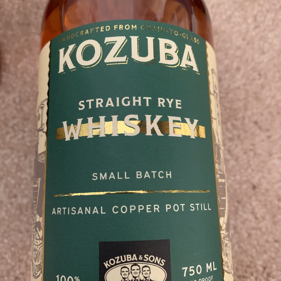 Kozuba Straight Rye Whiskey