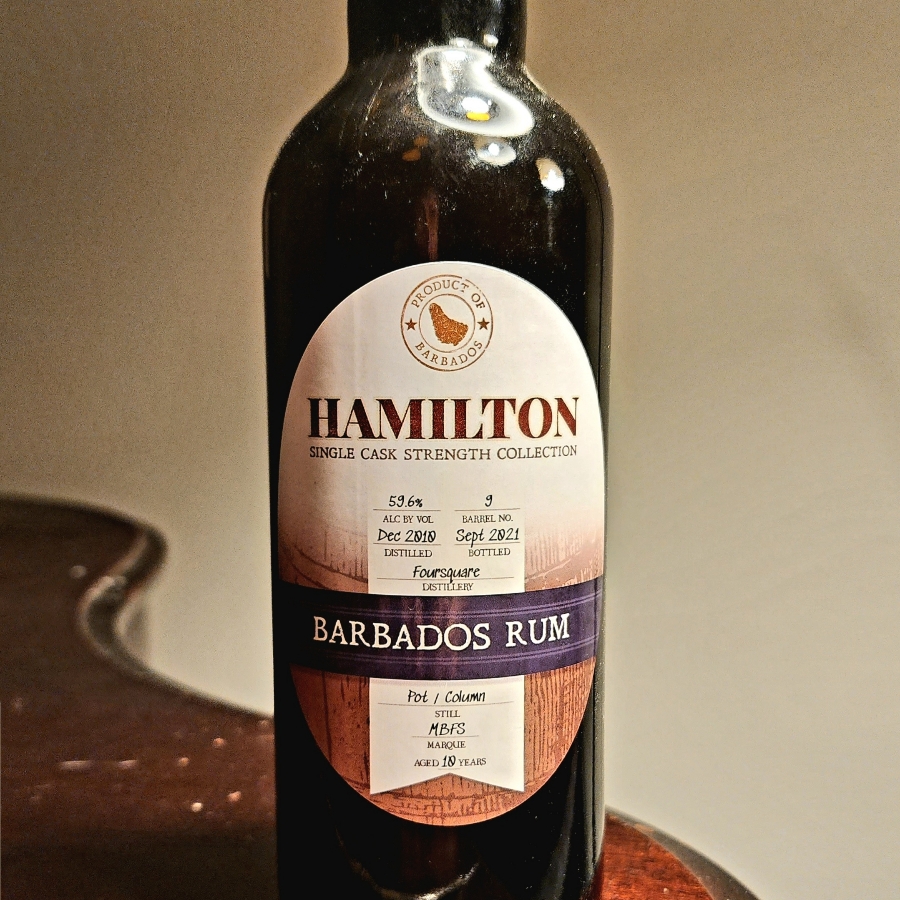 Hamilton Single Cask Strength Collection Foursquare 10 Year Old Barbados Rum
