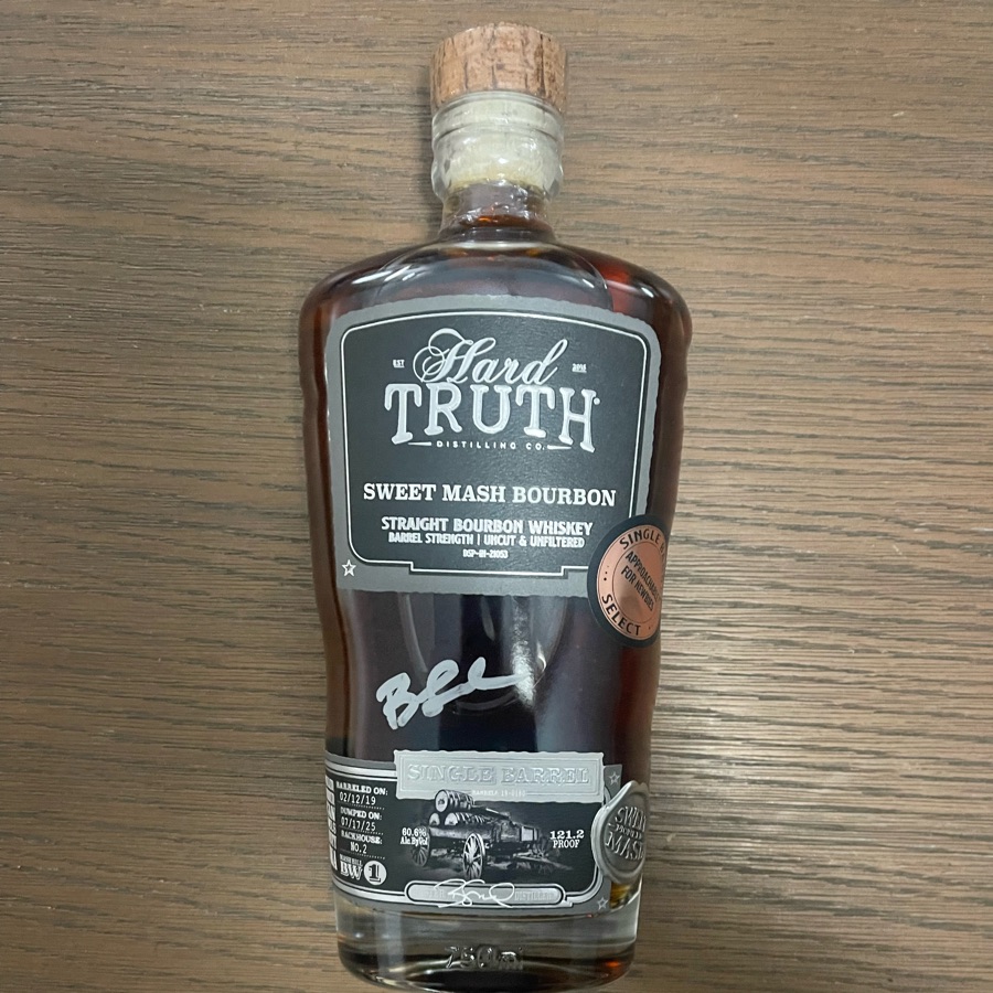 Hard Truth Sweet Mash Straight Bourbon Whiskey Barrel Strength Uncut & Unfiltered - Single Barrel Select