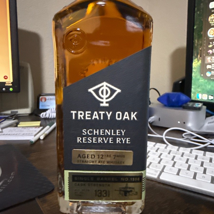 Treaty Oak Schenley Reserve Rye Straight Rye Whiskey Single Barrle No. 1306 Cask Strength (Barrel Outlaws)