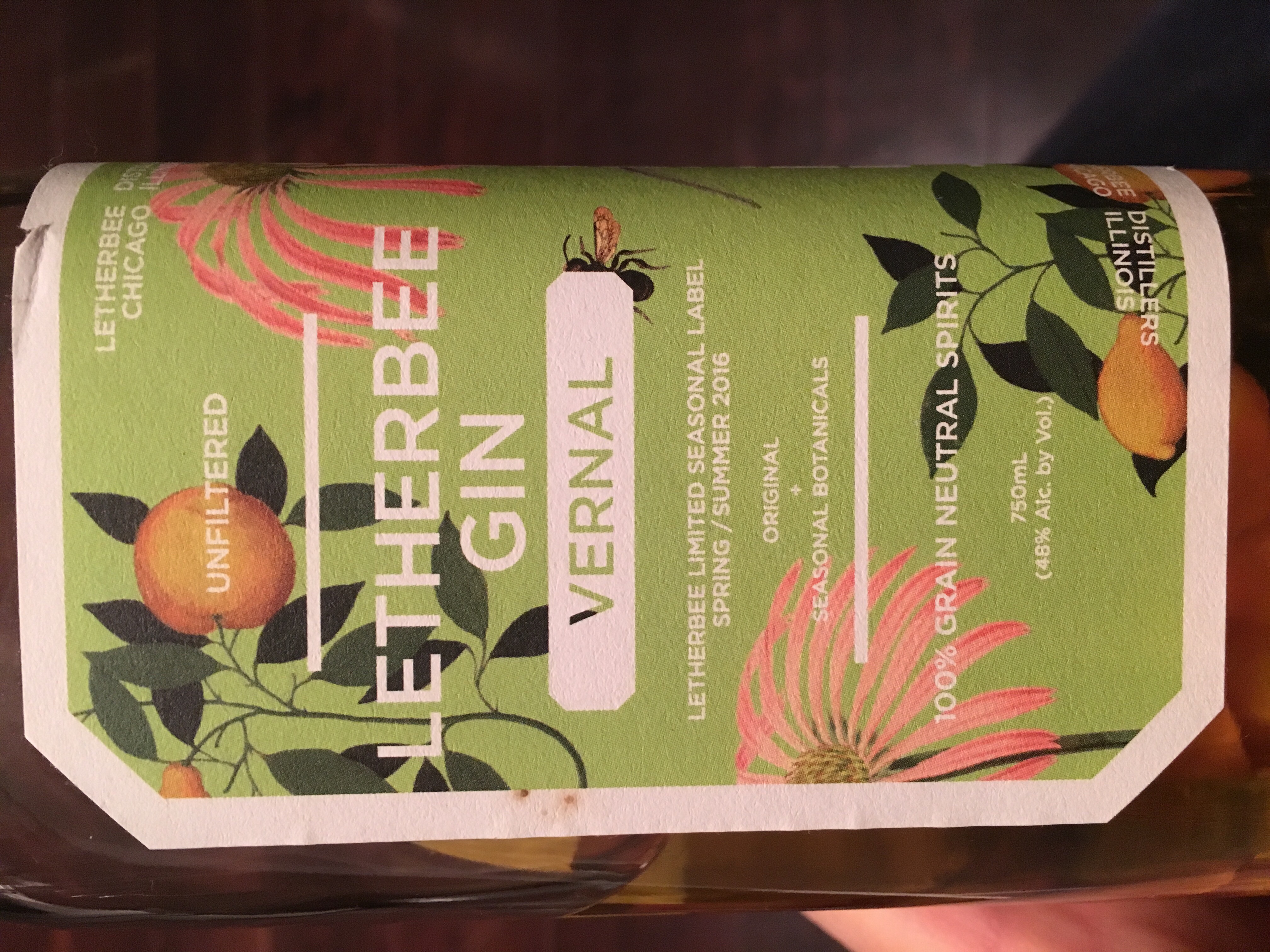 Letherbee Gin Vernal 2016