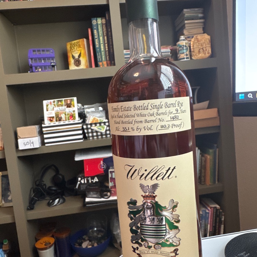Willett Family Estate Bottled Single Barrel Rye - Barrel #1482 - Berry Bros. & Rudd, Bottle 178/178