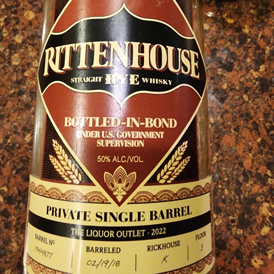 rittenhouse straight rye whisky