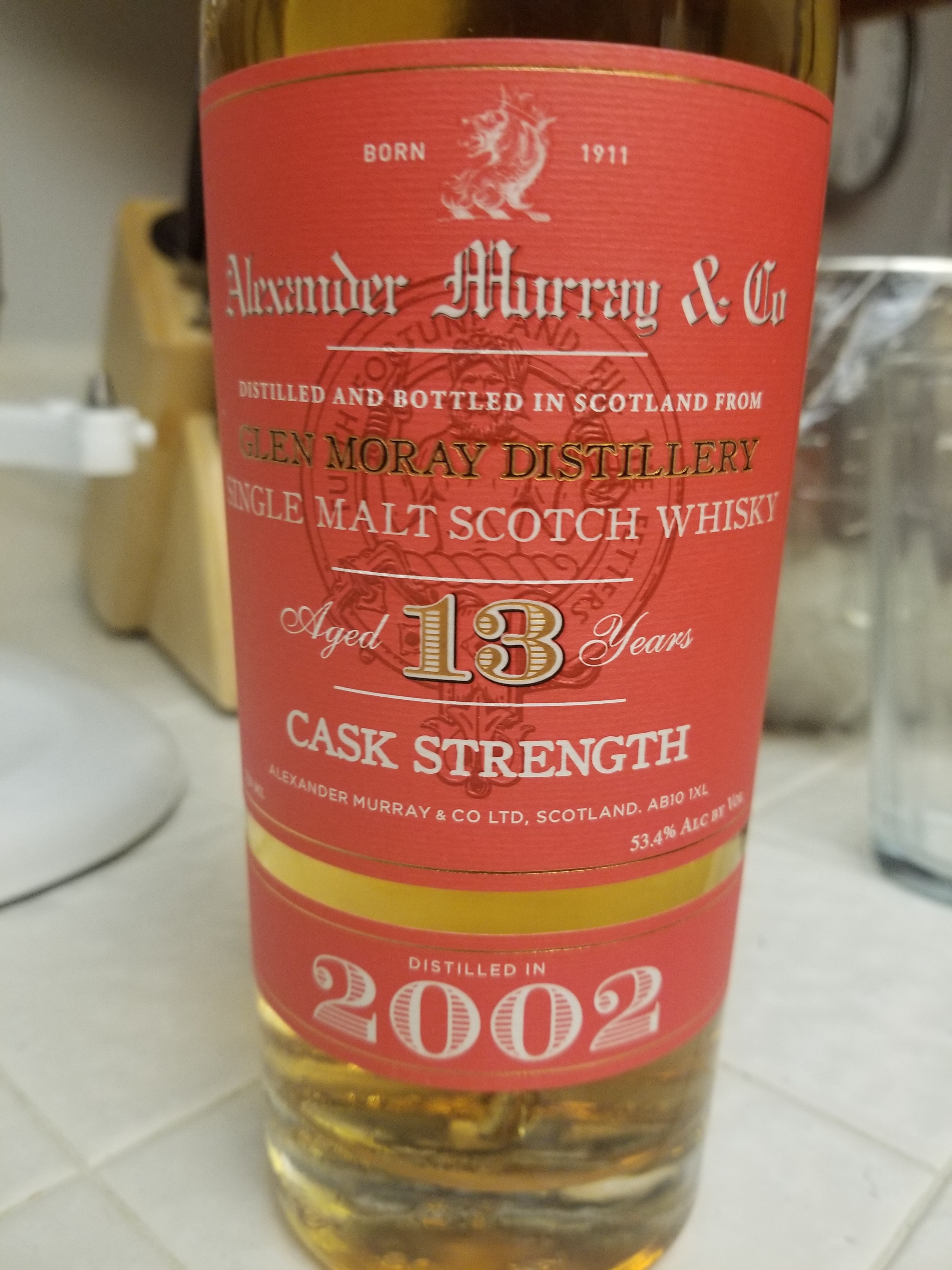 Glen Moray 2002 Cask Strength 13 Year (Alexander Murray & Co.)