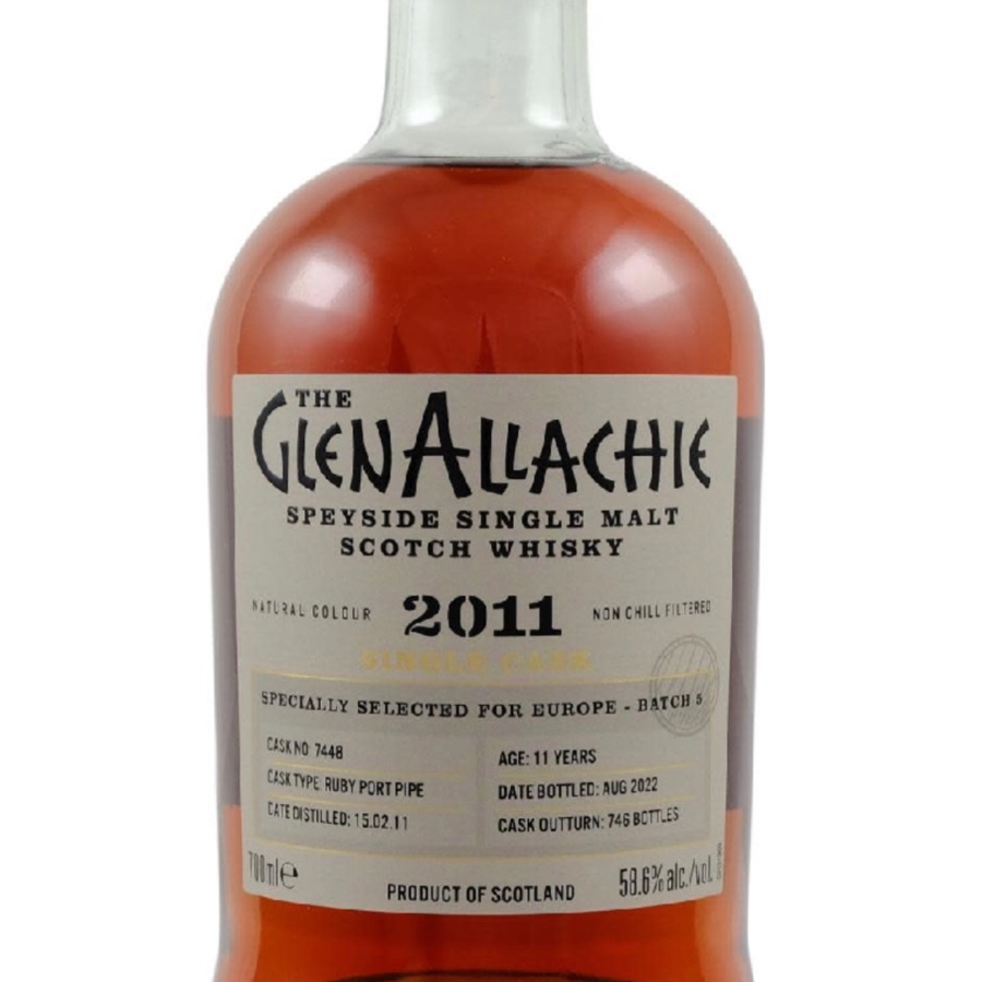 Glenallachie 2011 Single Cask 11 Years Old Ruby Port Pipe