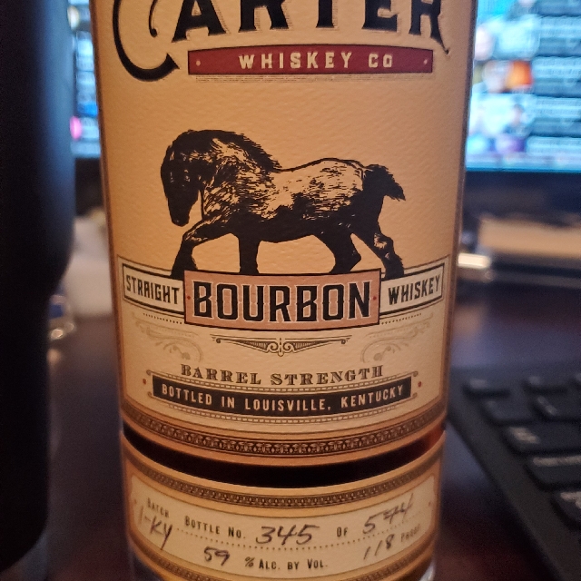 Old Carter Straight Bourbon Very Small Batch 1-KY (2021 Release)