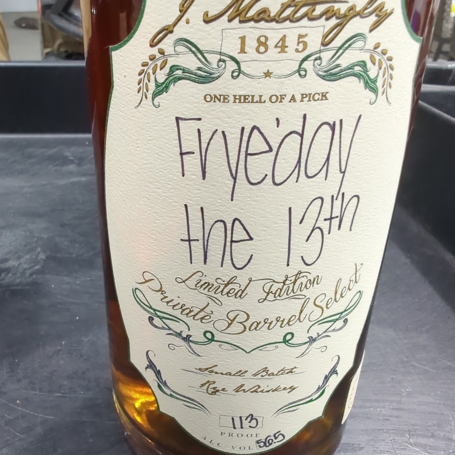 J. Mattingly 1845 Private Barrel Select Rye "Frye'day the 13th"