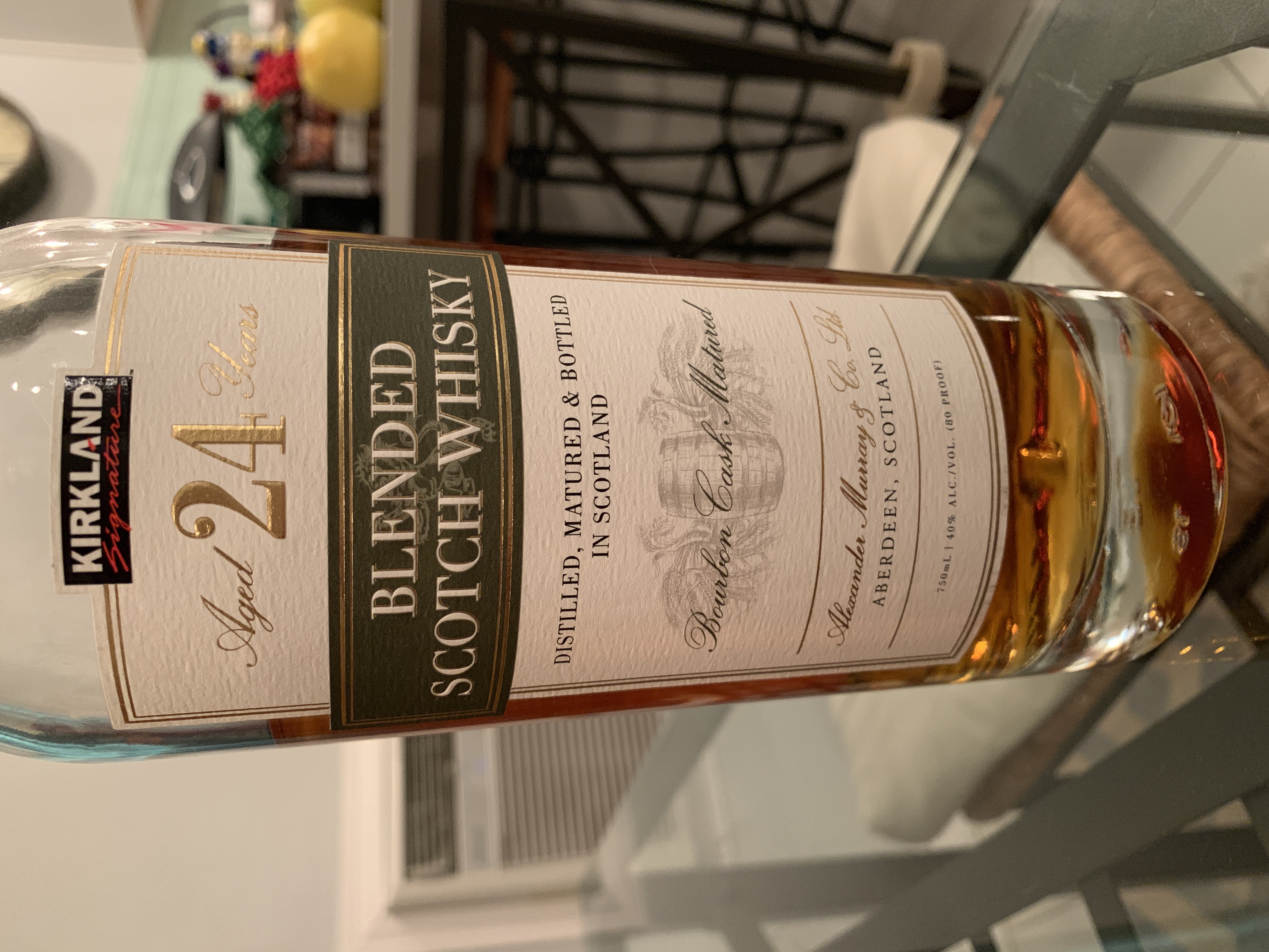 Kirkland 24 Year Blended Scotch Bourbon Cask Matured