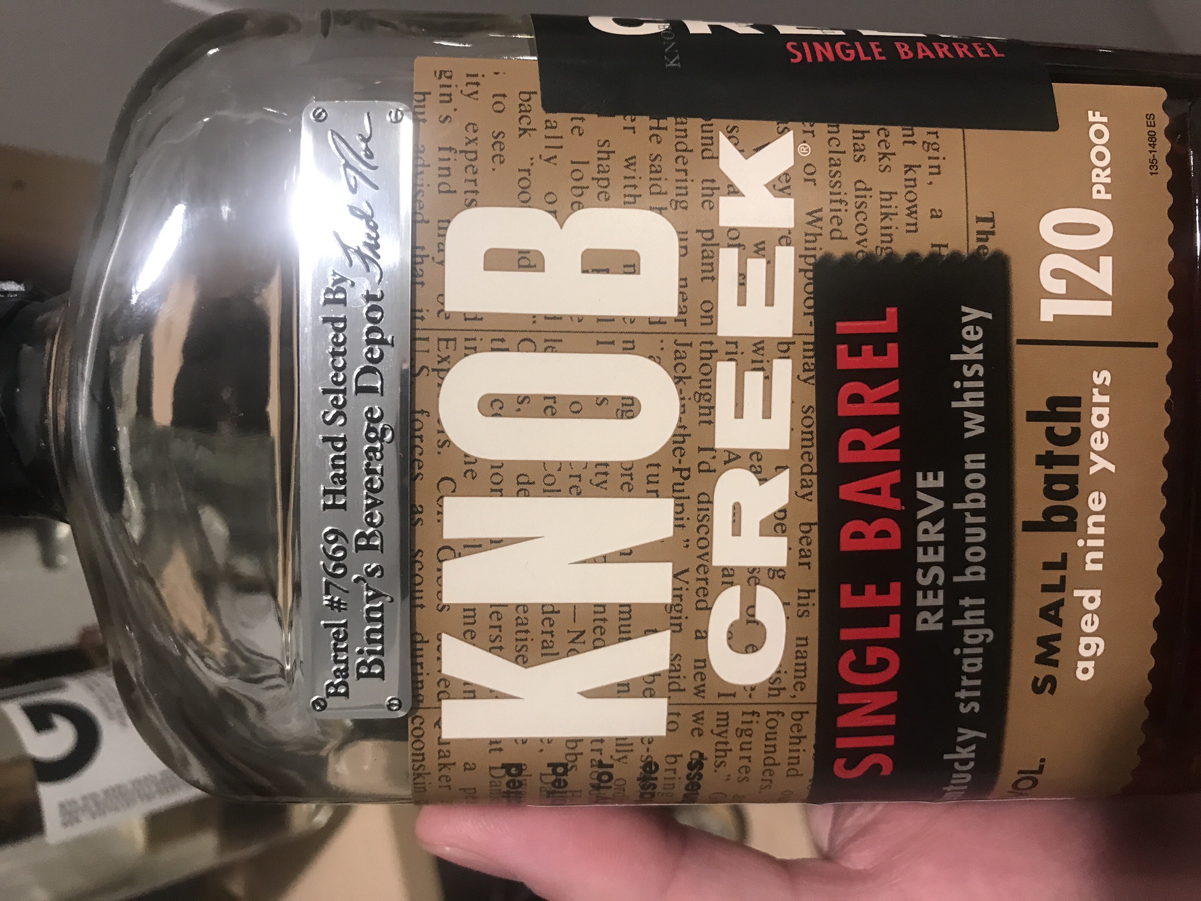 Knob Creek Single Barrel Reserve Bourbon #7669 (Binny's Beverage Depot)