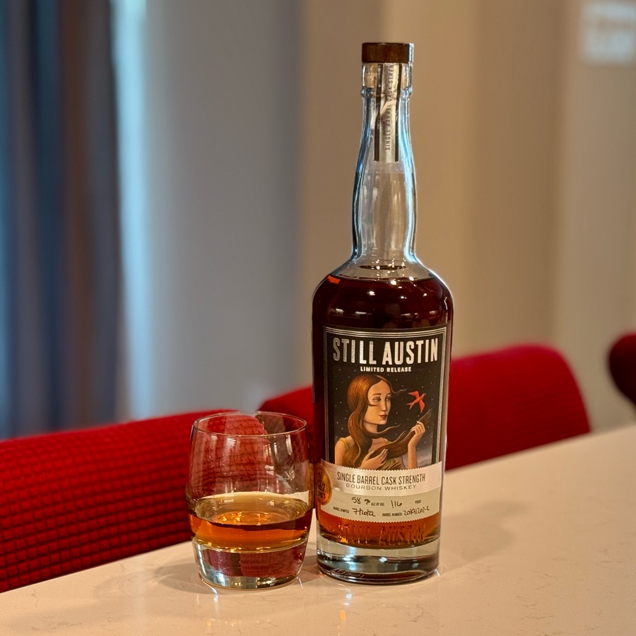 Still Austin Single Barrel Cask Strength Bourbon Whiskey
