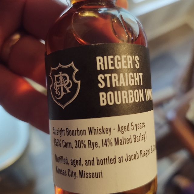Rieger's 5 Year Straight Bourbon Whiskey