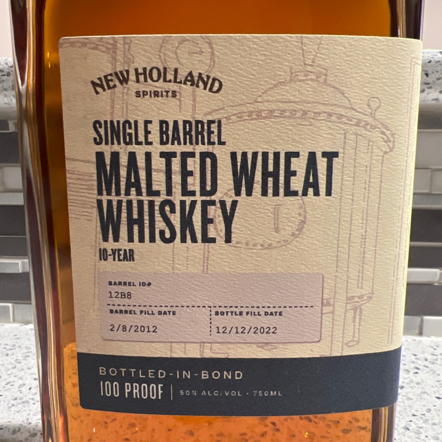 New holland single barrel maltes wheat whisky