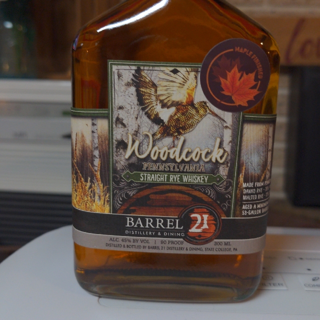 Woodcock Pennsylvania Straight Rye Whiskey Maple Finished