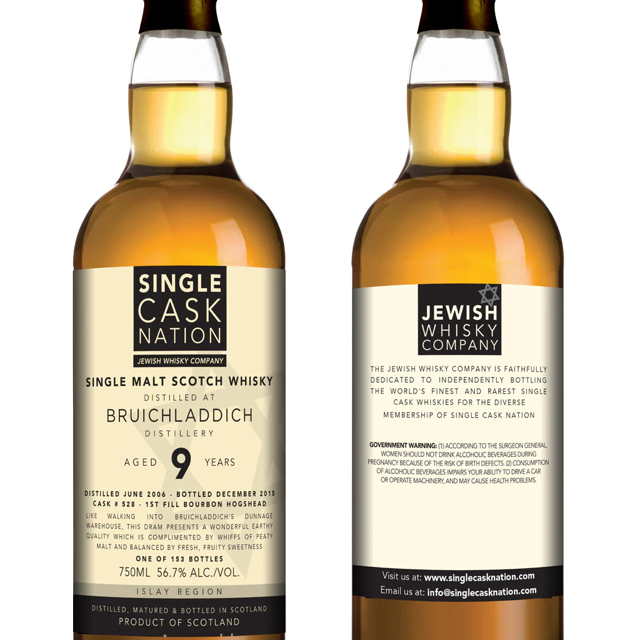 Single Cask Nation Distilled At Bruichladdich Aged 9 Years