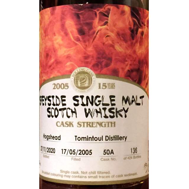 Tomintoul 15 year 2005 Cask #50A (Rolling Cask)
