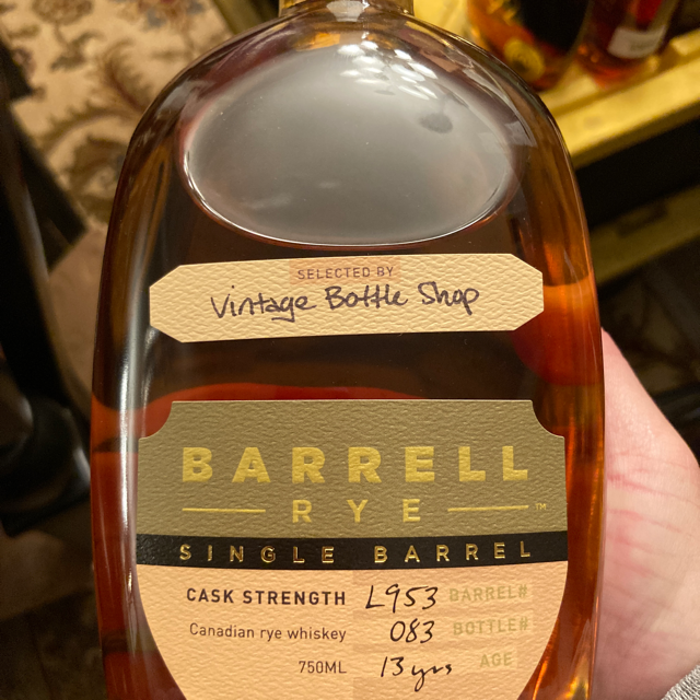 Barrel Rye Single Barrel