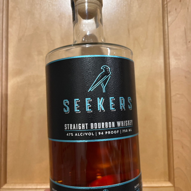 Seekers straight bourbon whiskey