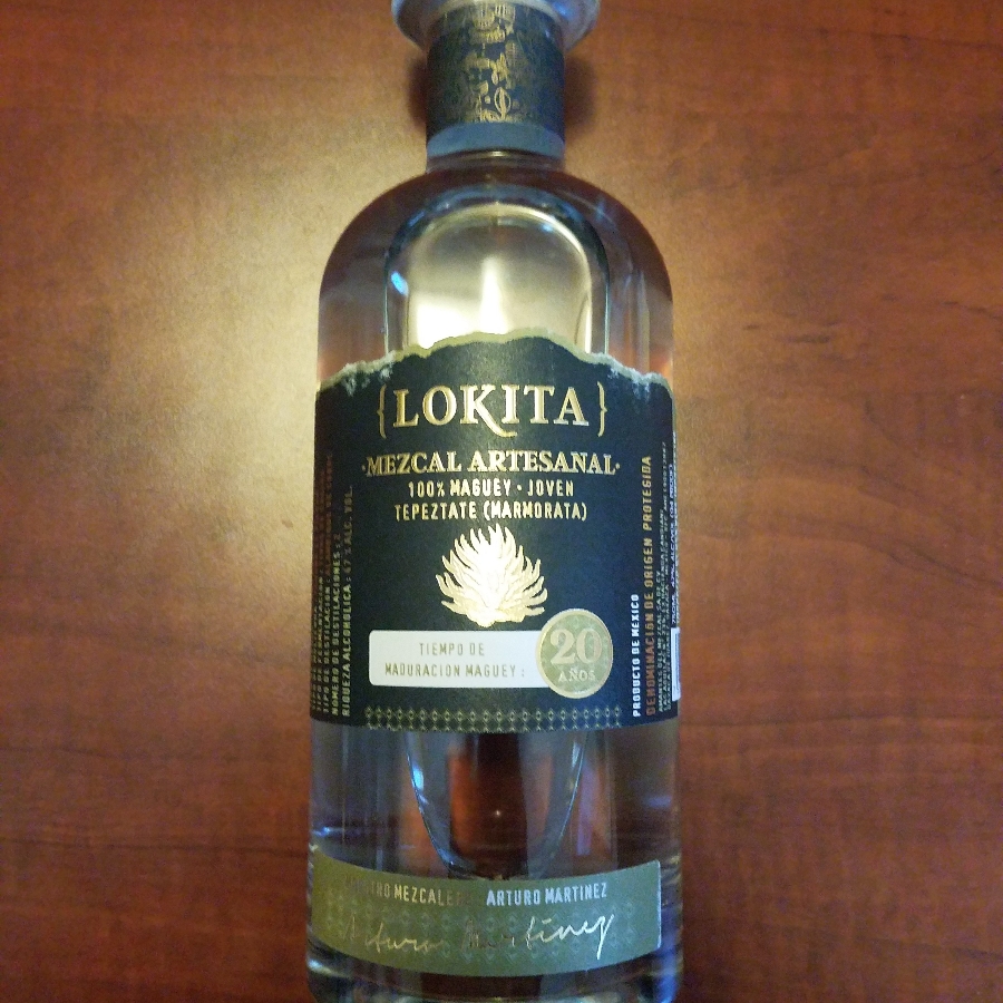 Lokita Mezcal Artesanal Joven Tepeztate 20 Anos