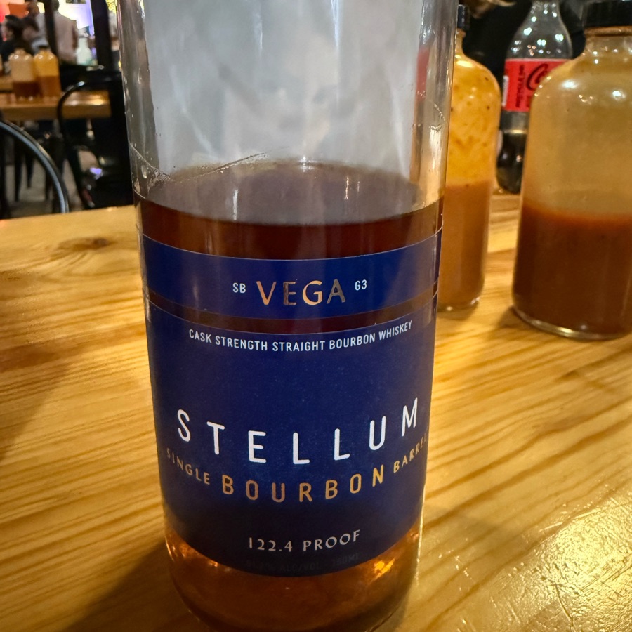 Stellum Single Barrel Bourbon Cask Strength Straight Bourbon Whiskey SB Vega G3 (Seduction In A Bourbon Bottle)