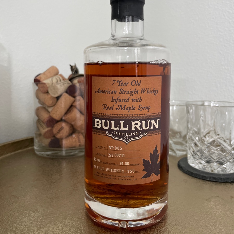 Bull Run Distilling Co 7 Year American Straight Whiskey Infused with Real Maple Syrup