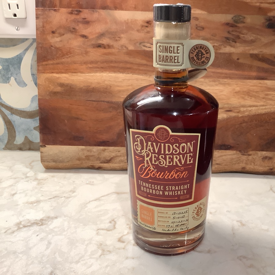 Davidson Reserve Tennessee Straight Bourbon Whiskey Single Barrel