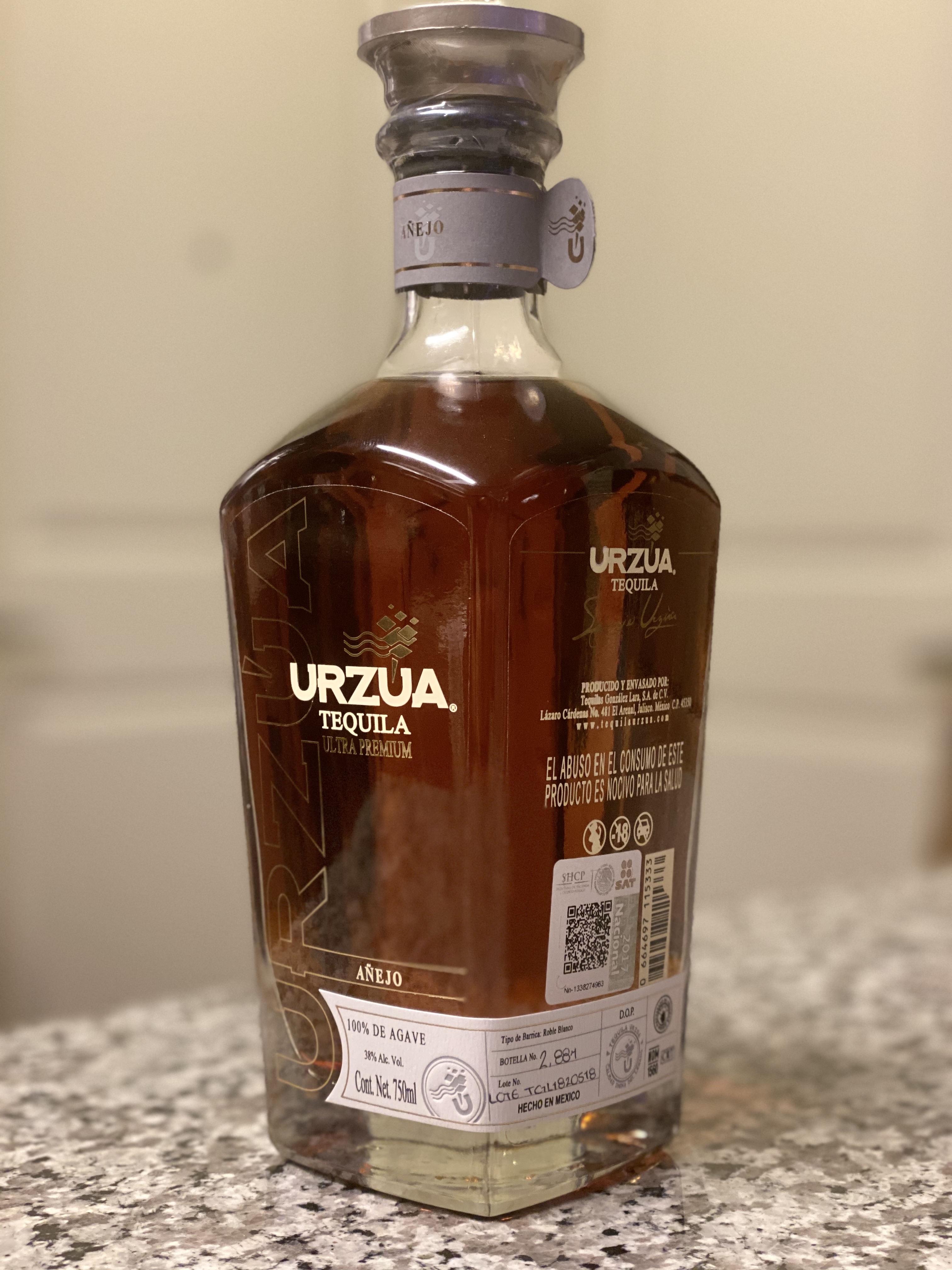 Urzua Tequila Añejo