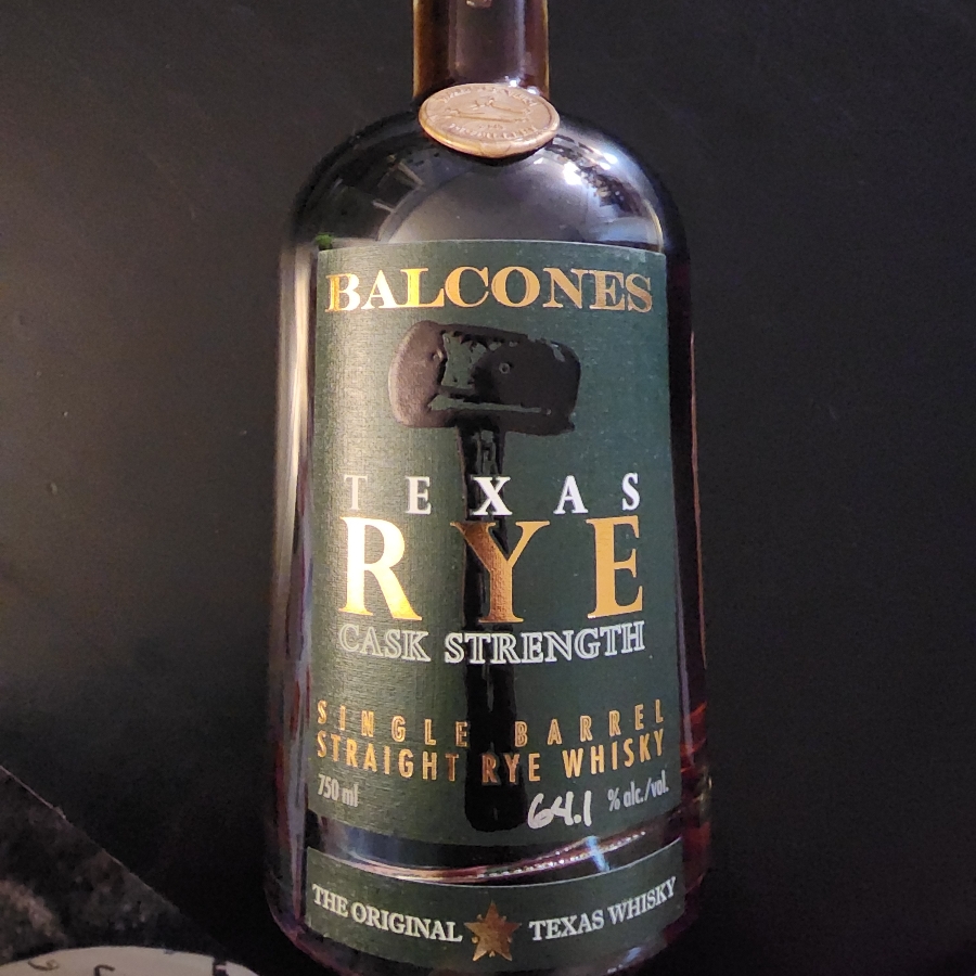 Balcones Texas Rye Cask Stregth Total Wine Barrel Select #19941