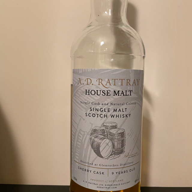 A.D. Rattray House Malt Glenrothes 9 Year Old