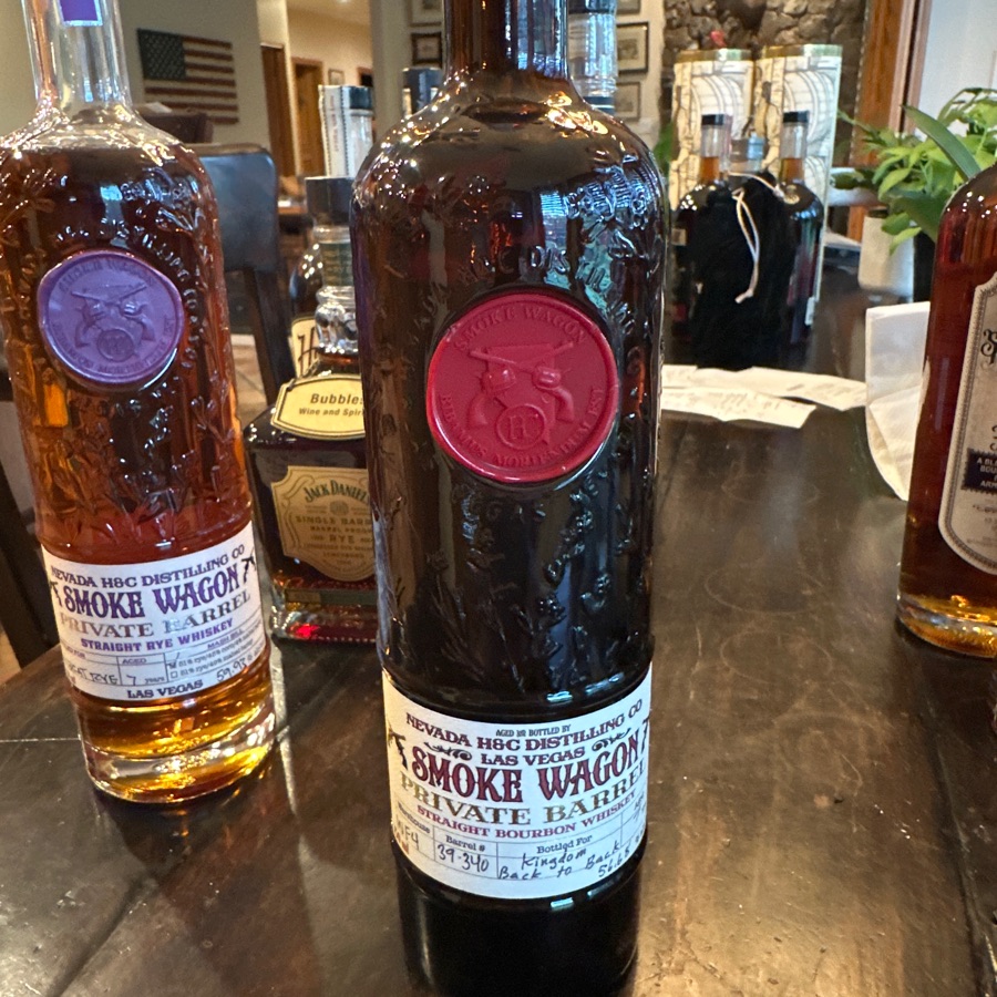 Smoke Wagon Private Barrel Straight Bourbon Whiskey Barrel #39-340 "Kingdom Back to Back" Aged 7 Years