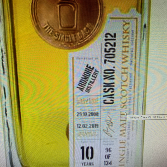 Single cask Ardmore 2008 10YO 2019 bottled