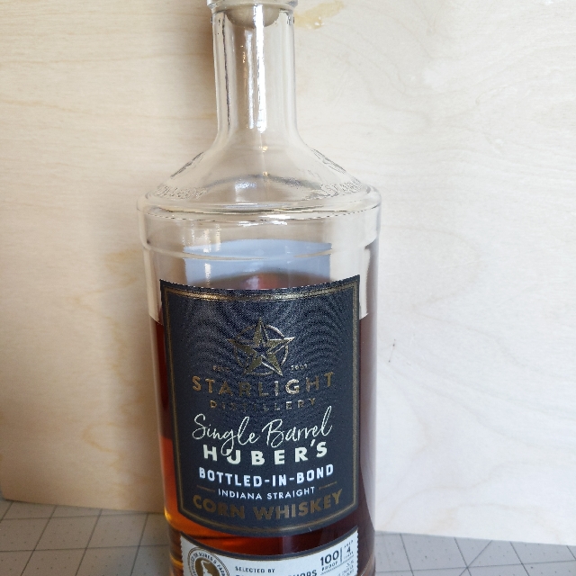 Starlight Single Barrel Huber's Botted in Bond Corn Whiskey
