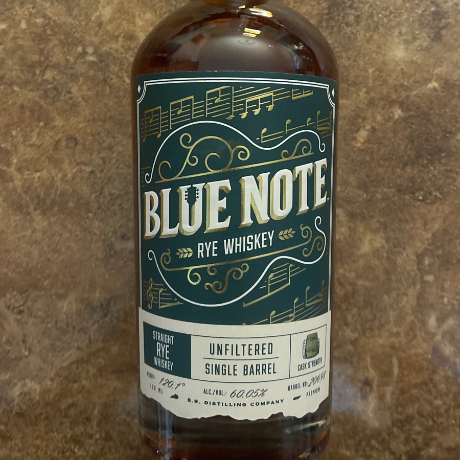 Blue Note Straight Rye Whiskey Single Barrel Cask Strength