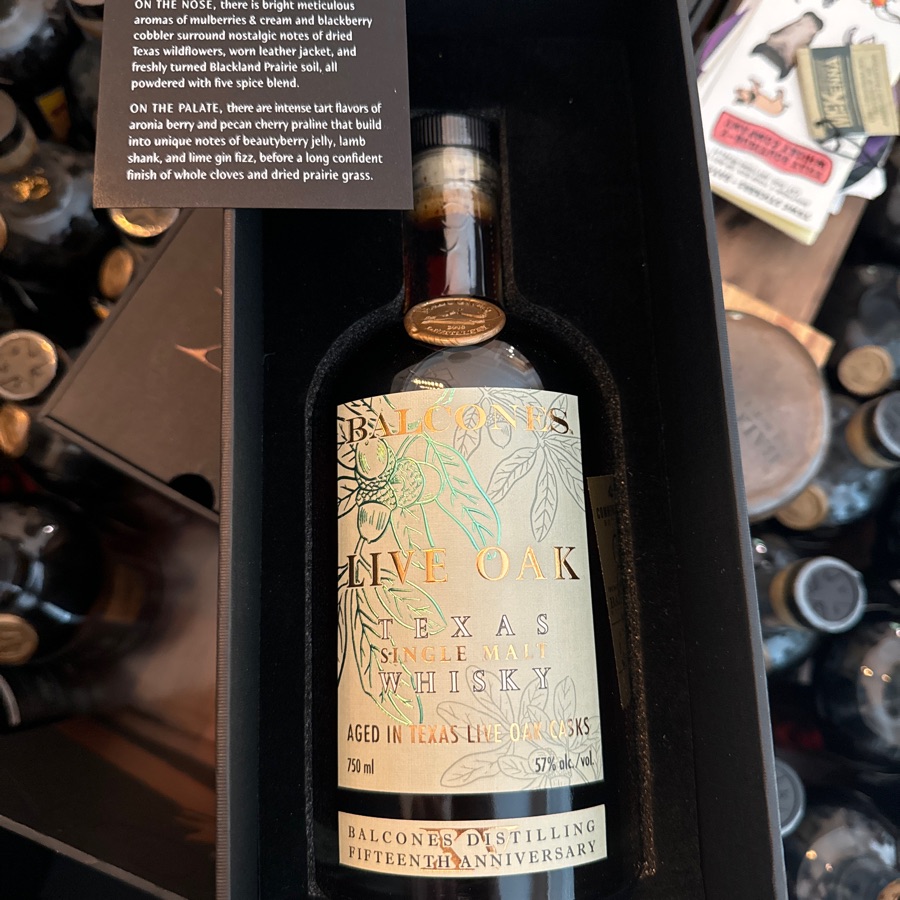Balcones Live Oak - XV Anniversary - Texas Single Malt Whisky Aged in Texas Live Oak Casks