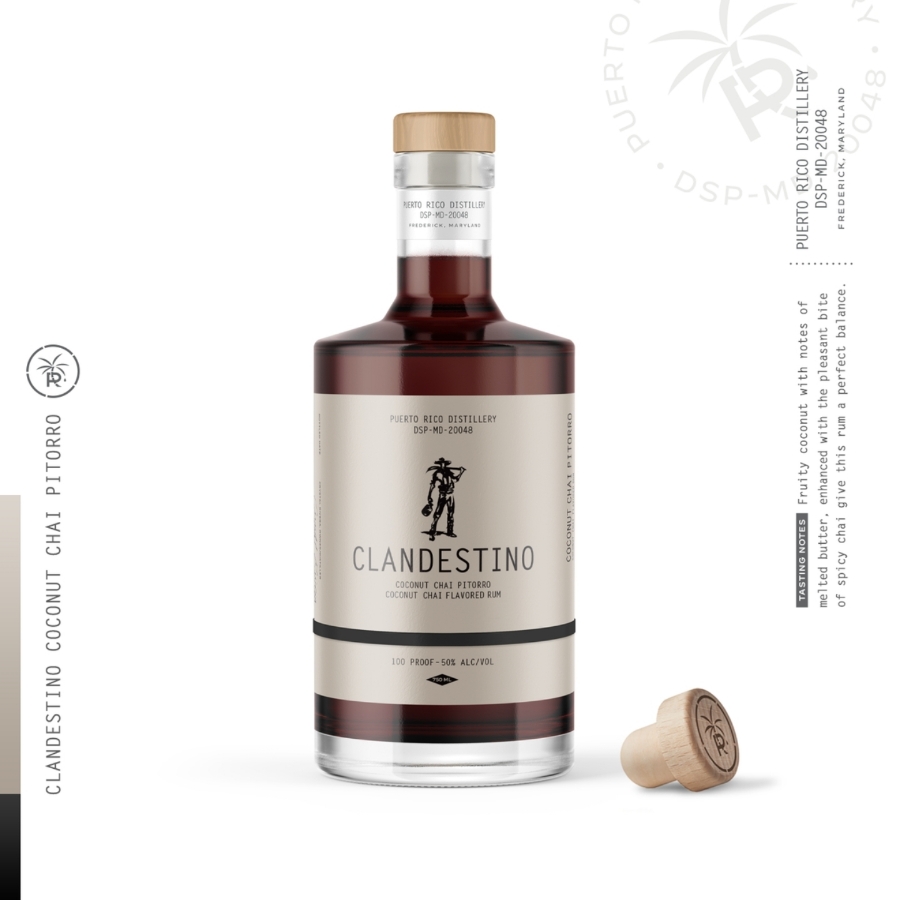 Puerto Rican Distillery Clandestino Coconut Chai Pitorro