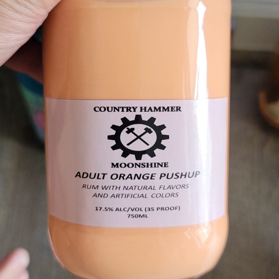 Country Hammer Adult Orange Pushup Moonshine