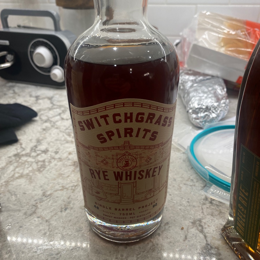 Switchgrass Spirits Rye Single Barrel