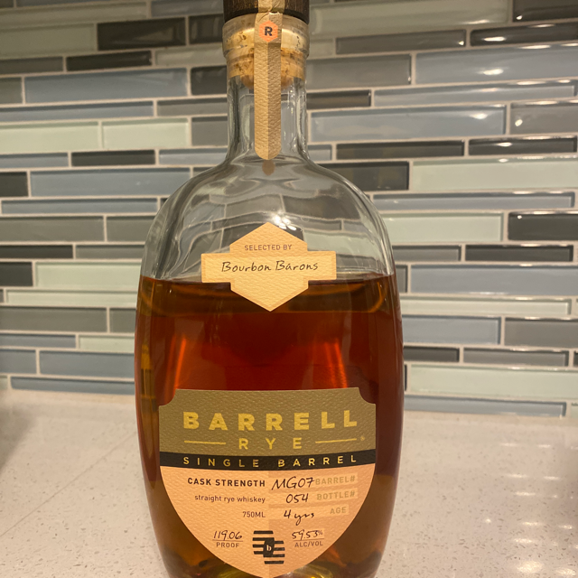 Barrel Rye Single Barrel MG07