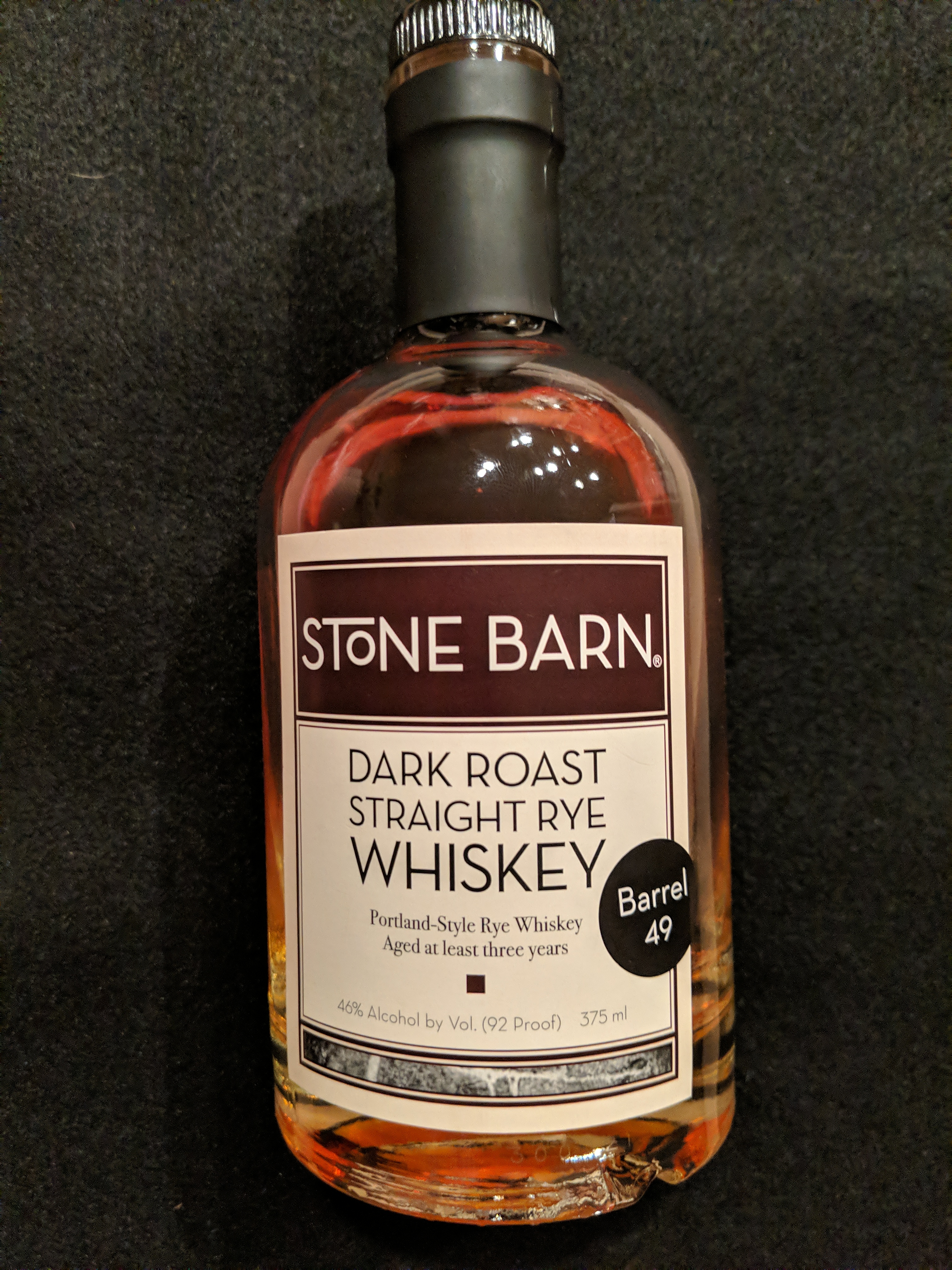 Stone Barn Dark Roast Straight Rye Whiskey