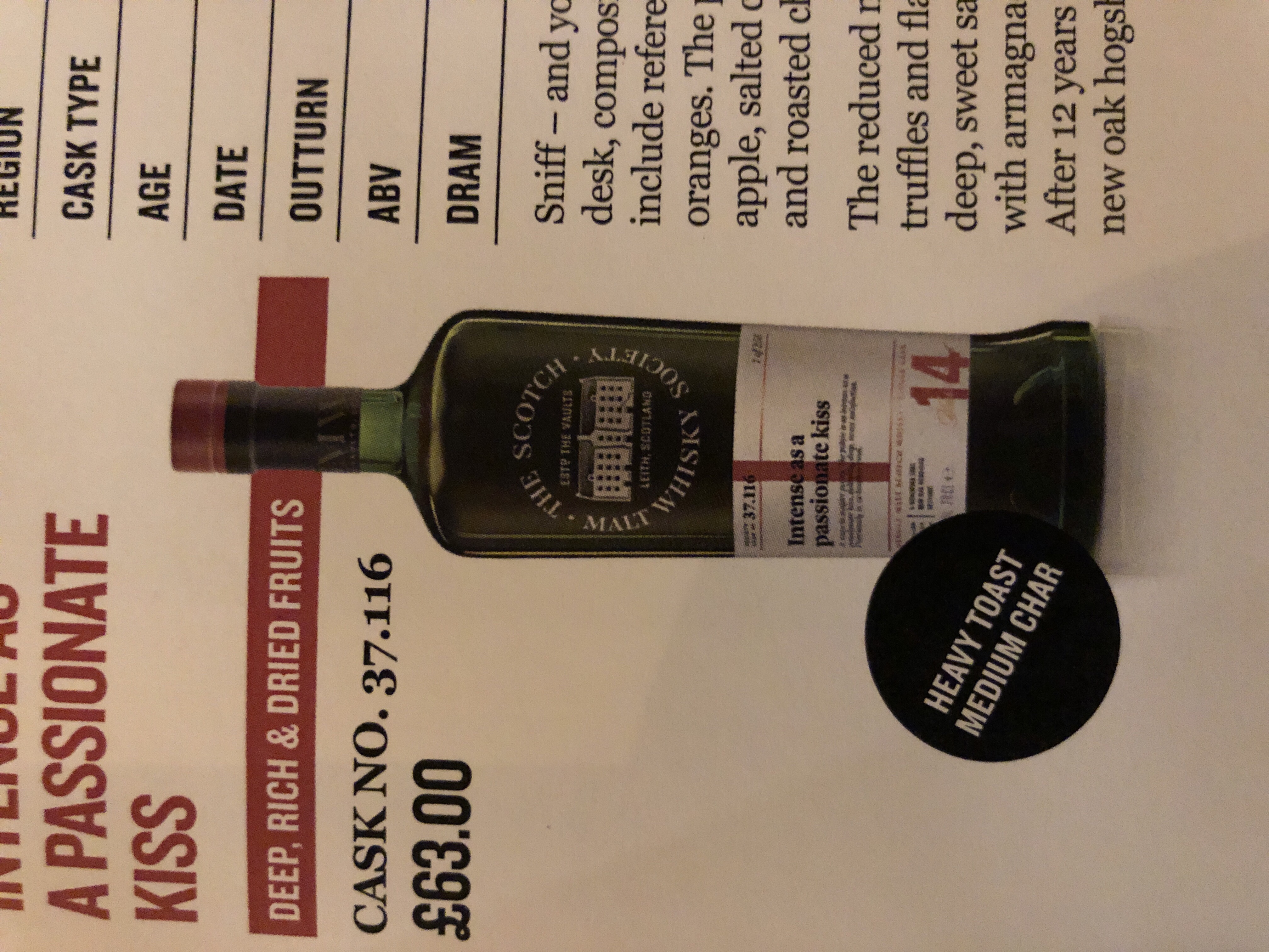Intense as a passionate kiss 37.116 (SMWS)