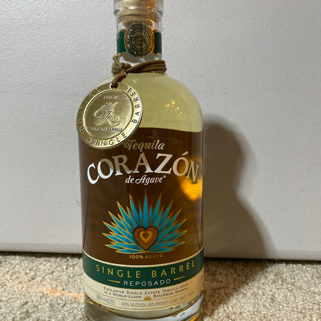 Corazon Single Barrel Reposado aged in Eagle Rare Bourbon Barrels